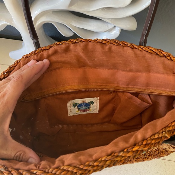 Sun N Sand STRAW BEACH BAG Double Handle Handbag - Picture 7 of 7